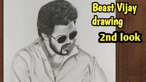 Beast Vijay drawing|how to draw vijay step by step|vijay drawing|how to ...