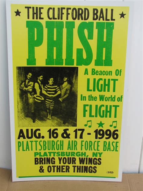 Vintage Phish Concert Poster, 1996, Plattsburgh, NY 14x22 - Etsy