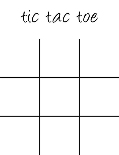 Tic Tac Toe Board Printable - 5 Minutes for Mom