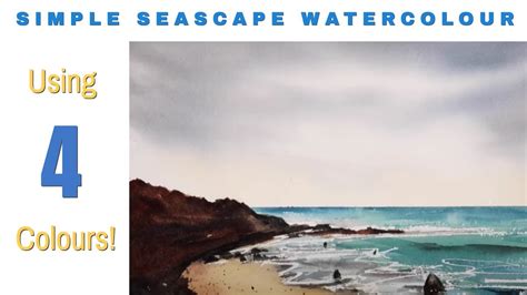 How To Paint A Simple Seascape In Watercolour With Just 4 Colours!@ - YouTube