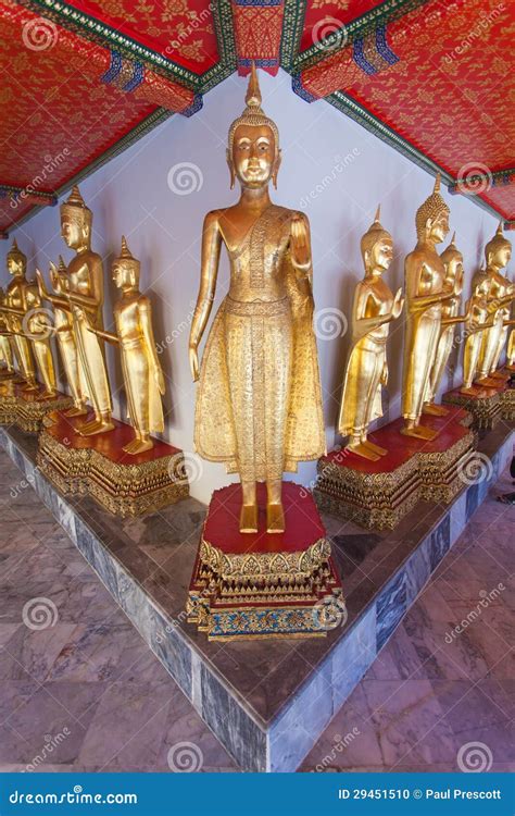 Buddha Statues in the Wat Pho Temple Stock Photo - Image of ...