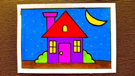 House drawing & colouring for kids /Rohit Ratan Arts, Color Drawing HD wallpaper | Pxfuel