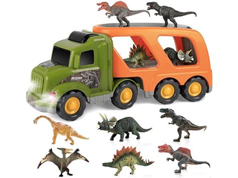 HIRIFULL Dinosaur Truck Toy Set