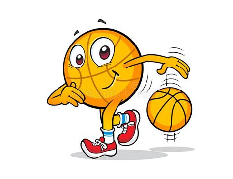 Cartoon Basketball Mascot Character Stock Illustration - Illustration of team, adorable: 175715253