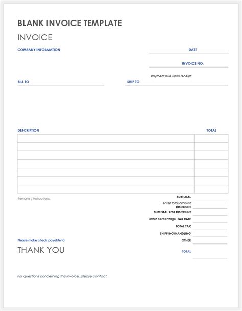 Printable invoice template google docs - russianjery