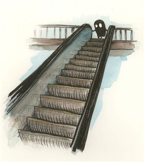 Escalator Sketch at PaintingValley.com | Explore collection of ...