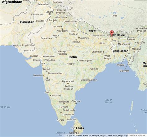 Darjeeling on Map of India