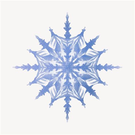 Aesthetic snowflake sticker, watercolor design | Premium Vector - rawpixel