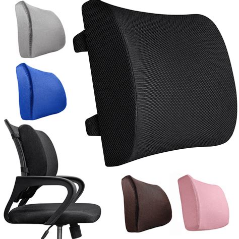 OriginalSourcing Comfort Lumbar Support Pillow for Office Chair Car Pure Memory Foam Back ...