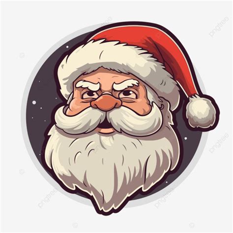 Funny Cartoon Santa Claus Face Clipart Vector, Santa Head, Santa Head Clipart, Cartoon Santa ...