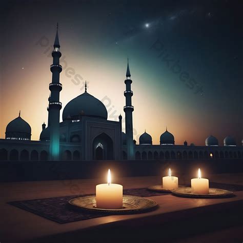 Islamic Mosque Background With Mosque For Eid Mubarak Photo | JPG Free ...