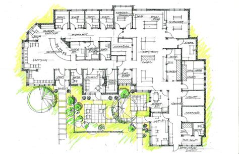 Hospital floor plan, Hospital design architecture, Floor plans