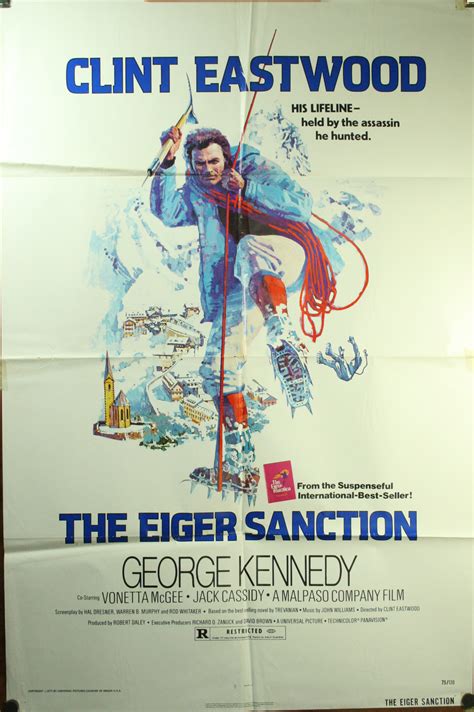 EIGER SANCTION Movie Poster starring Clint Eastwood