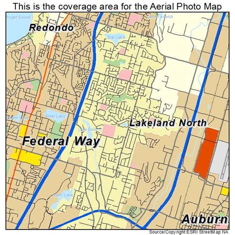 Aerial Photography Map of Lakeland North, WA Washington