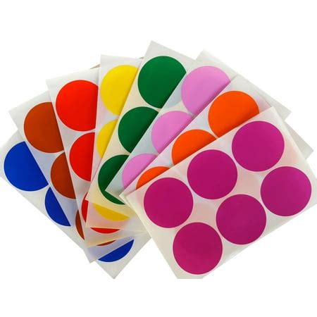 Round 2" inch Sticker 50mm dot labels - Colored Circle Stickers ...