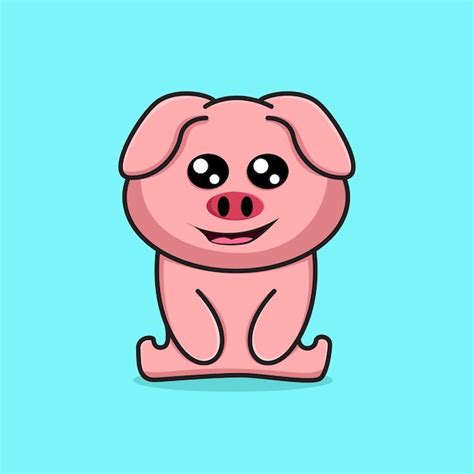 Premium Vector | Cute pig cartoon