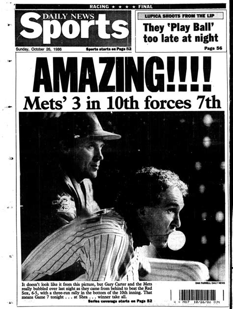 1986 World Series Game 6 - Mets vs. Boston Red Sox | Gary carter, Lets go mets, 1986 world series