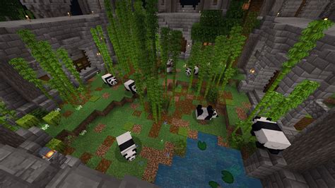 Finished my Panda Enclosure in my Castle! : r/Minecraft