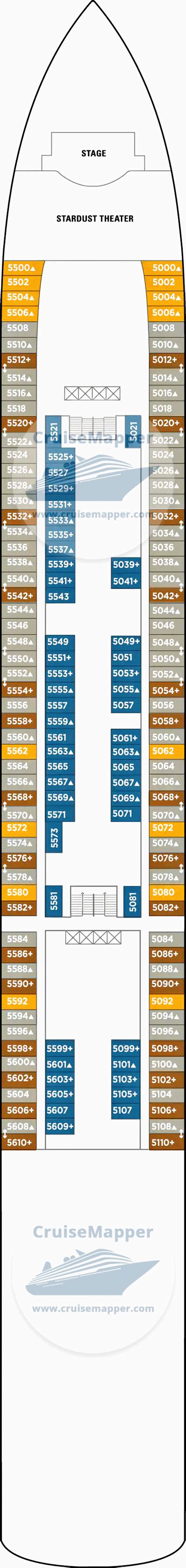 Norwegian Jewel deck 5 plan | CruiseMapper