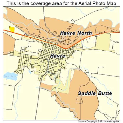 Aerial Photography Map of Havre, MT Montana