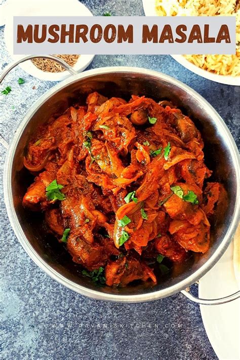 Mushroom Masala Recipe With Video - Pavanis Kitchen