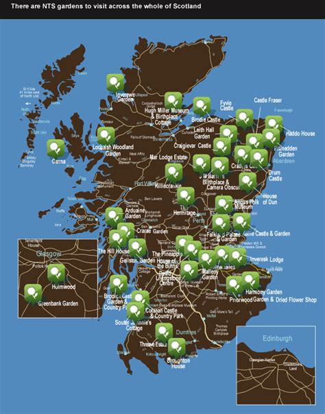 The National Trust for Scotland – Gardens | Scotland road trip, Scotland study abroad, Scotland map
