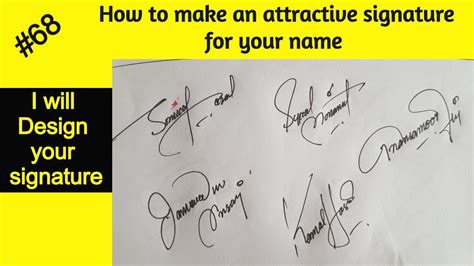 Signature style | How to make attractive signature style for my name | S... | Grafologia firmas ...