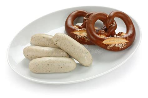 Weisswurst and pretzel stock photo. Image of weisswurst - 21507844