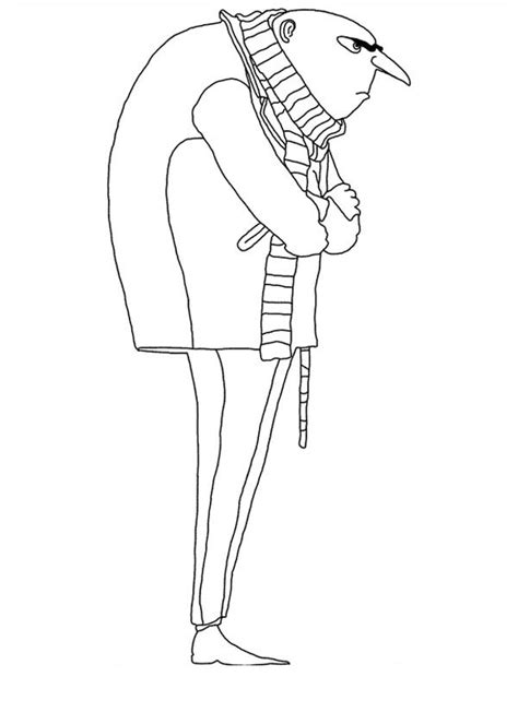 Gru from Despicable Me Coloring Page - NetArt | Minion coloring pages ...