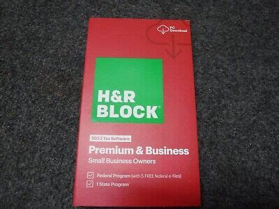 *NEW* H&R Block 2023 Tax Software, Premium & Business, Download, 1116800-23 735290107947 | eBay