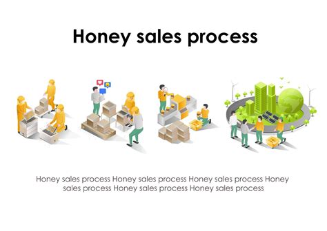 The process of harvesting honey and distributing it to consumers 4579175 Vector Art at Vecteezy