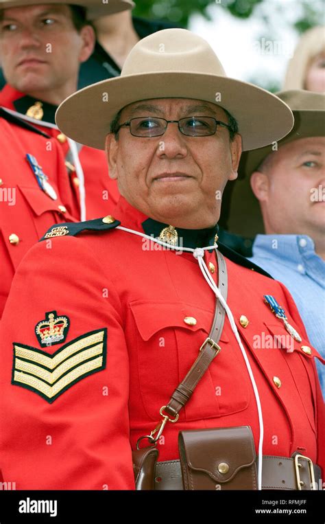 Canadian Mountie of Royal Canadian Mounted Police at Calgary Stampede show, Calgary, Alberta ...