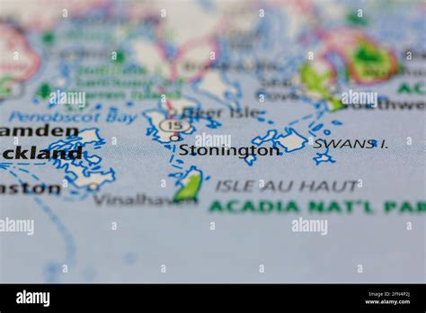 Stonington maine map hi-res stock photography and images - Alamy