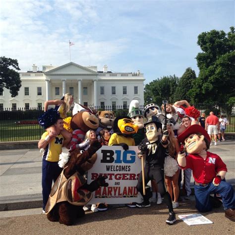 Big Ten Mascots Take Selfie In Front Of The White House