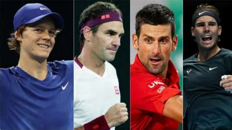 Jannik Sinner Roger Federer Novak Djokovic Rafael Nadal