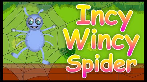 Incy Wincy Spider Nursery Rhyme with Lyrics | Children's YouTube Video - YouTube