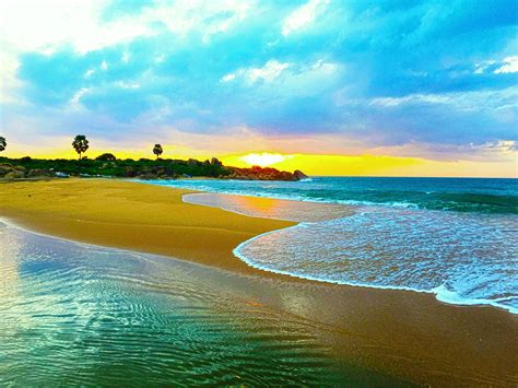 Sri Lanka, Nature, Beach, Waves, Sea, Rock, Sunrise, Photography, Arugambay Wallpapers HD ...