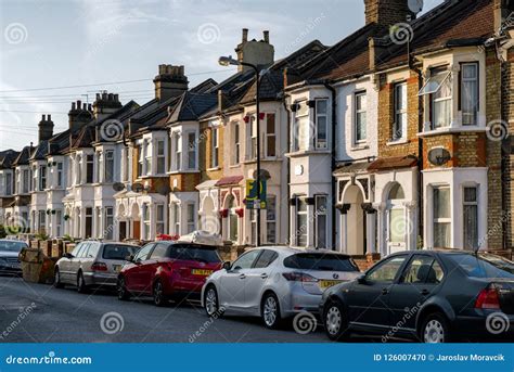 Typical Row Houses in London Editorial Image - Image of urban, road: 126007470