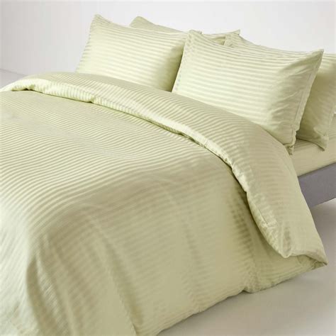 Sage Green Egyptian Cotton Satin Stripe Flat Sheet 330 TC, King