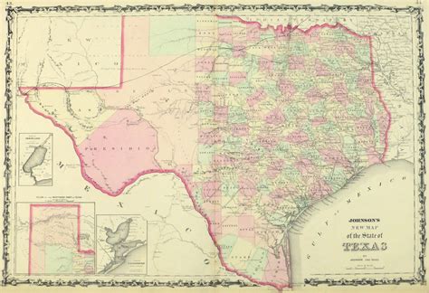 Map of Texas, 1862 - Original Art, Antique Maps & Prints