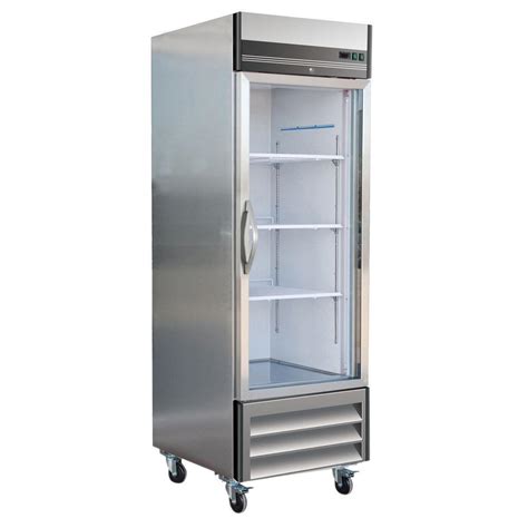 Maxx Cold X-Series 23 cu. ft. Single Glass Door Commercial Refrigerator in Stainless Steel-MXCR ...