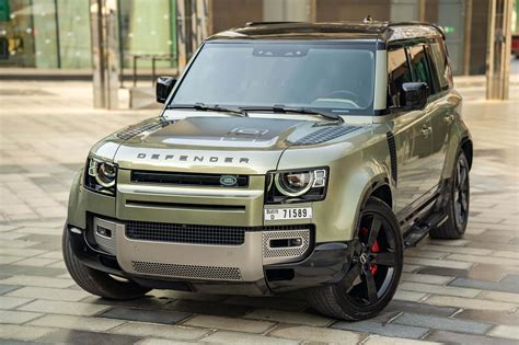 Rent Land Rover Defender Green in Dubai - SUV - Octane Luxury Car ...