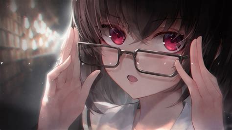 Anime Girl Glasses Art HD 4K Wallpaper, 57% OFF