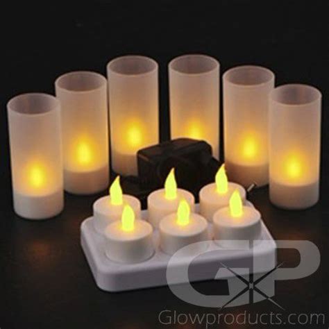 6 Rechargeable Tea Lights & Charging Base | Glowproducts.com