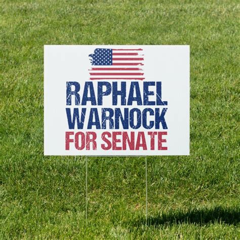 Raphael Warnock for U.S. Senate 2022 Election Yard Sign | Zazzle