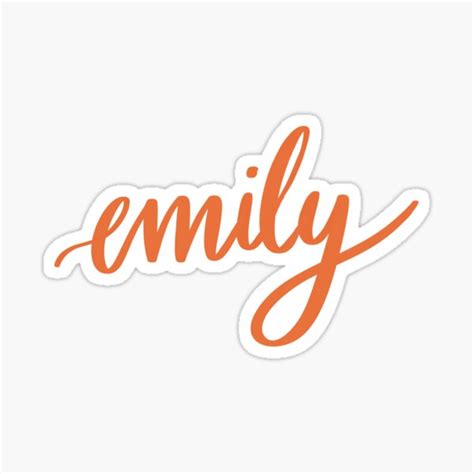 "emily" Sticker for Sale by ellietography | Redbubble