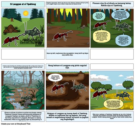 ANG LANGGAM AT ANG TIPAKLONG Storyboard por 38a8ce07