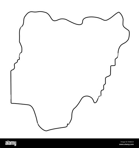 Outline map country nigeria hi-res stock photography and images - Alamy