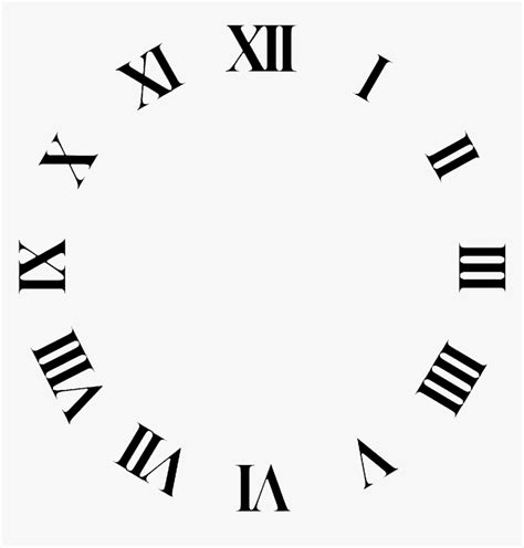 Roman Numeral Clock Clip Art