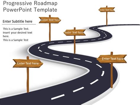 Progressive Roadmap PowerPoint Template Slide - Slidevilla